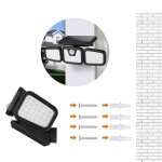 Led šviestuvas su saulės baterija, IP65 2400 mAh