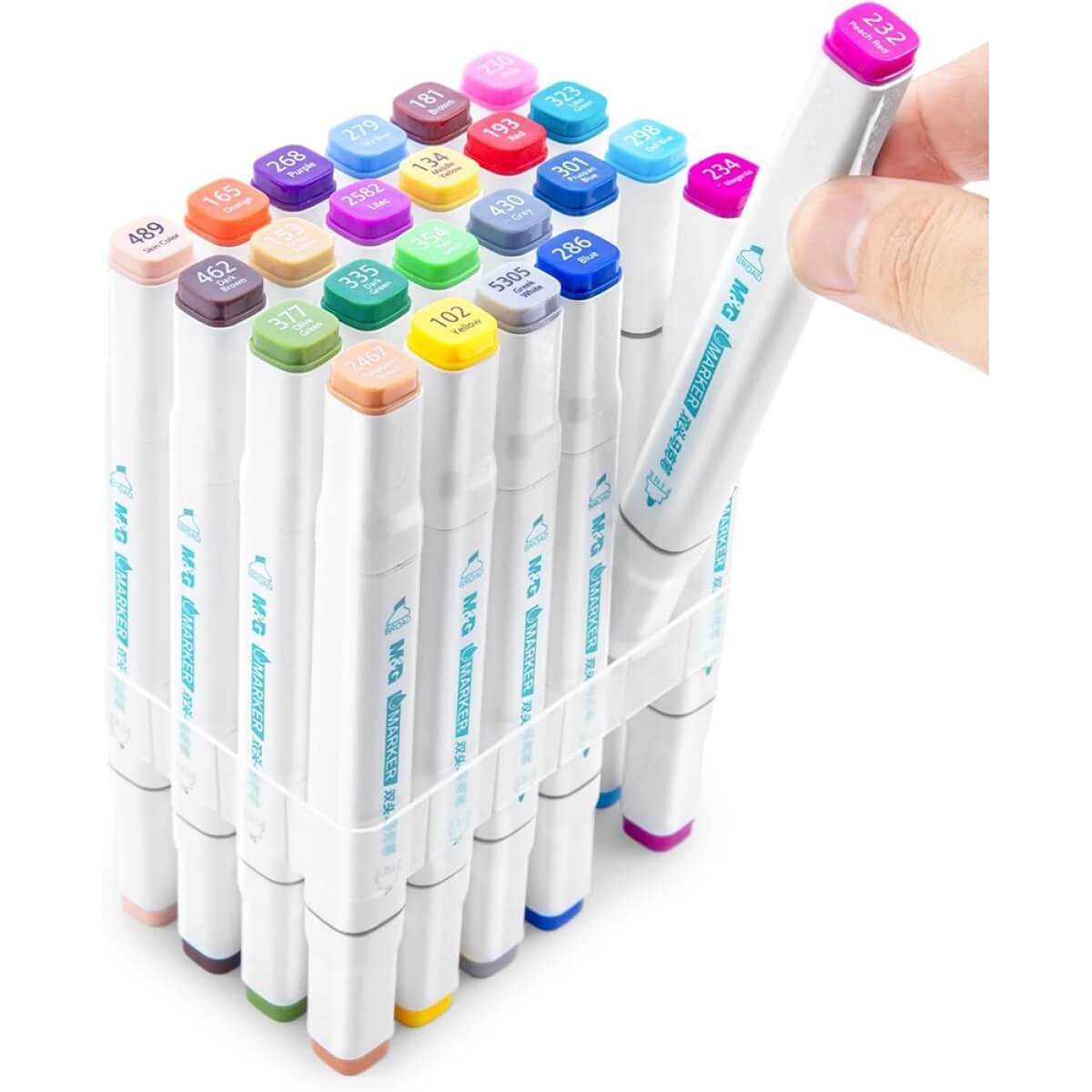 Dvipusiai markeriai, 24vnt.