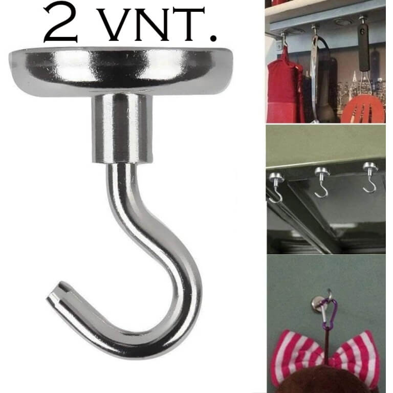 Kabliukas su magnetu 20mm, 2vnt.