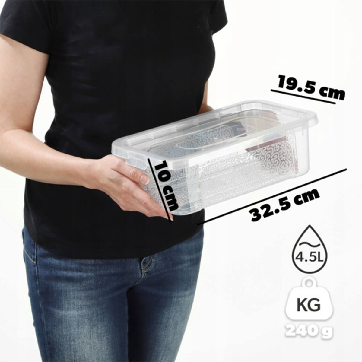 Plastikinė dėžutė, 4.5l