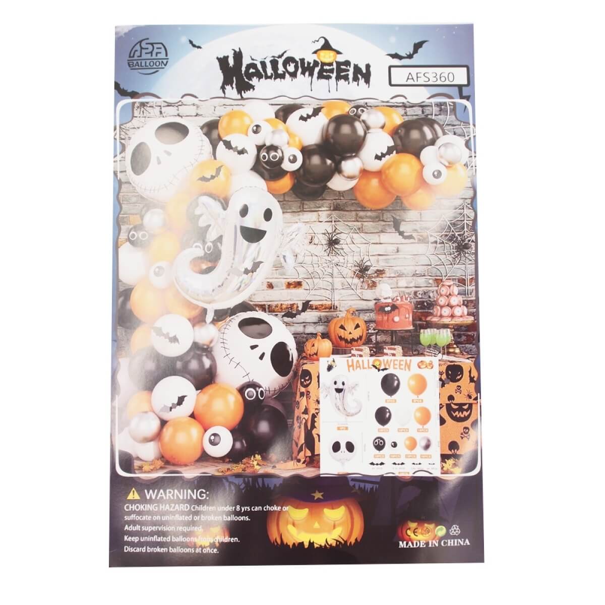 Balionų girlianda, Halloween