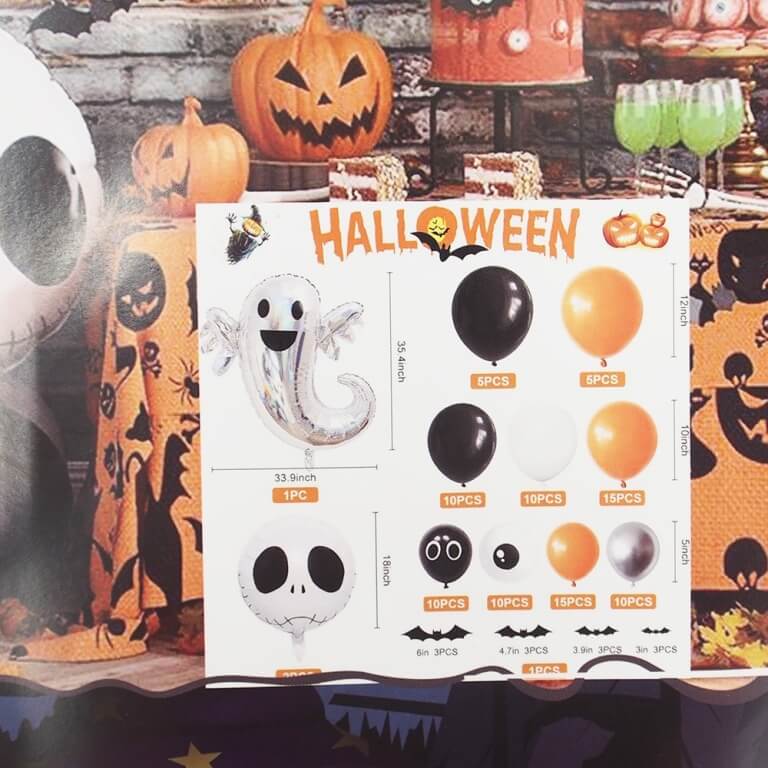 Balionų girlianda, Halloween