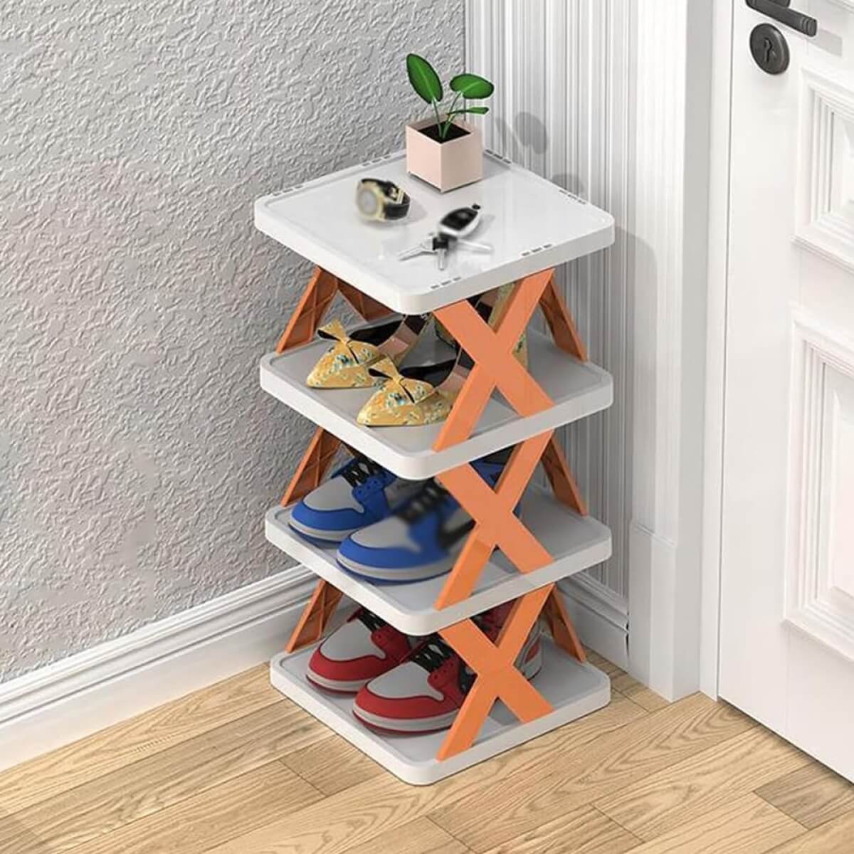 Kompaktiška lentynėlė avalynei, 26x24x49.5cm