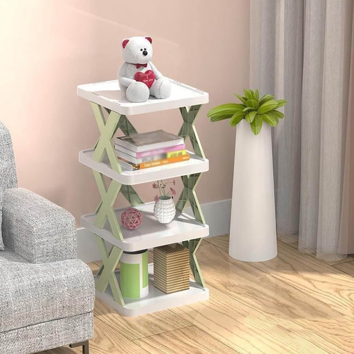 Kompaktiška lentynėlė avalynei, 26x24x49.5cm