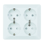 Rozetė 4-vietė 25A su įžeminimu