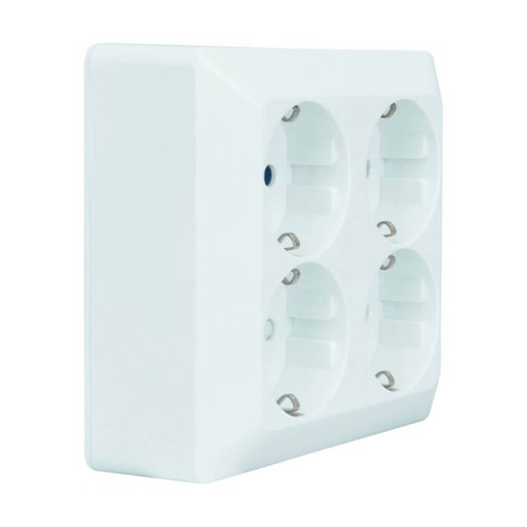 Rozetė 4-vietė 25A su įžeminimu