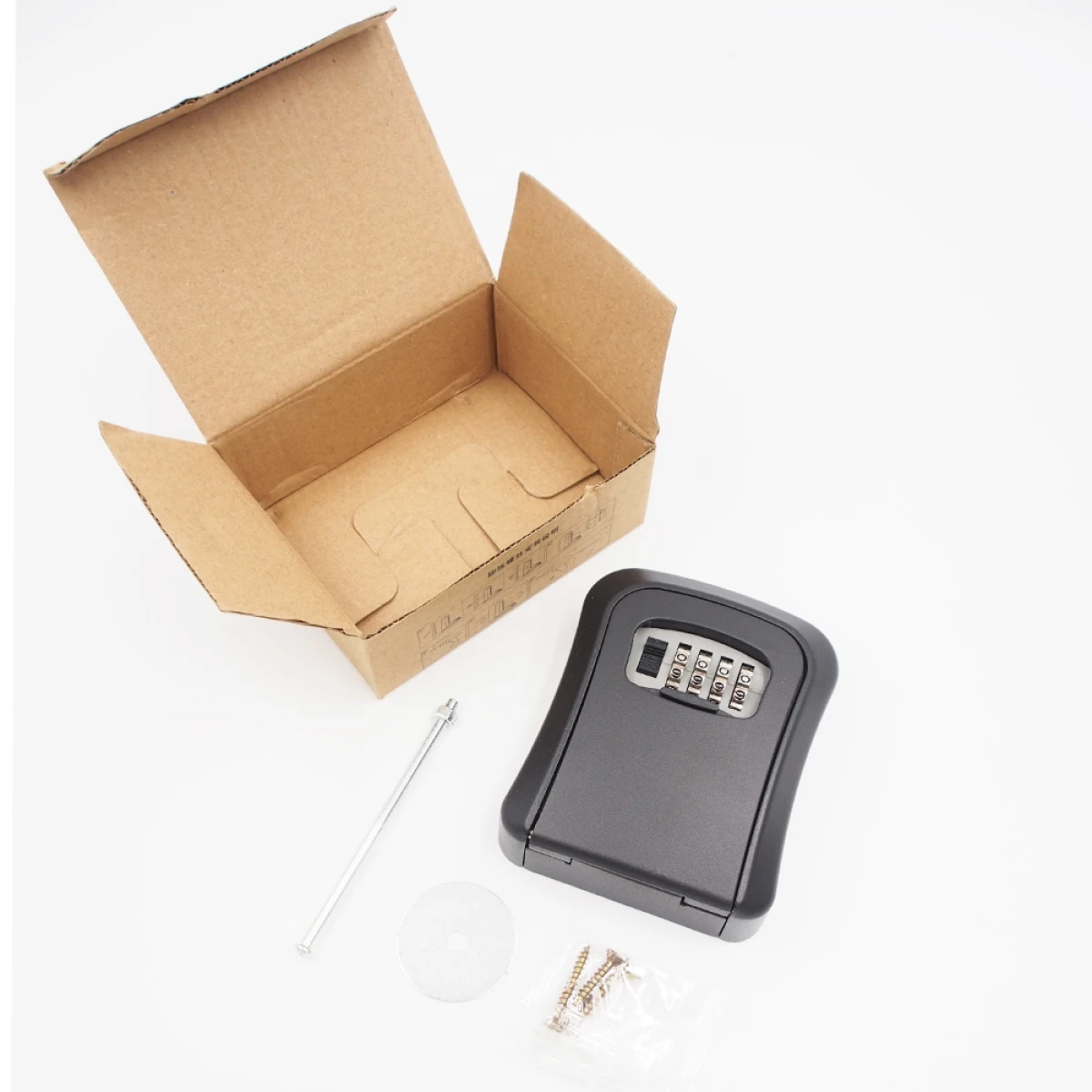 Kodinė spyna seifas raktams, juoda