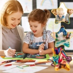 Knygutė piešimui kreidelėmis, 20.5x20.5 cm