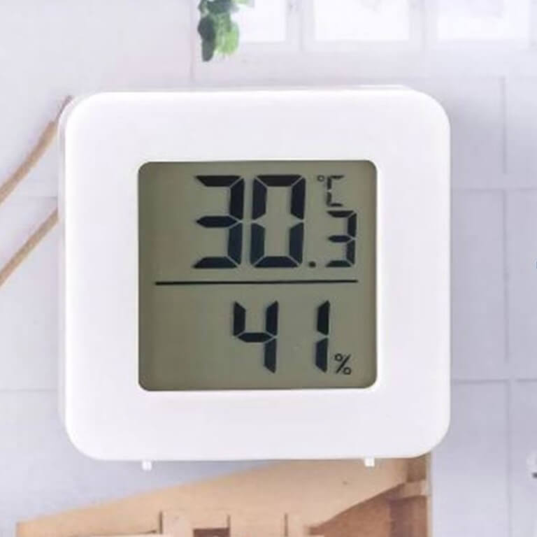 Vidaus termometras higrometras, 45x45x15 mm