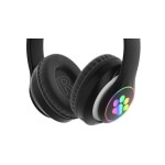 Bevielės ausinės su led , juodos