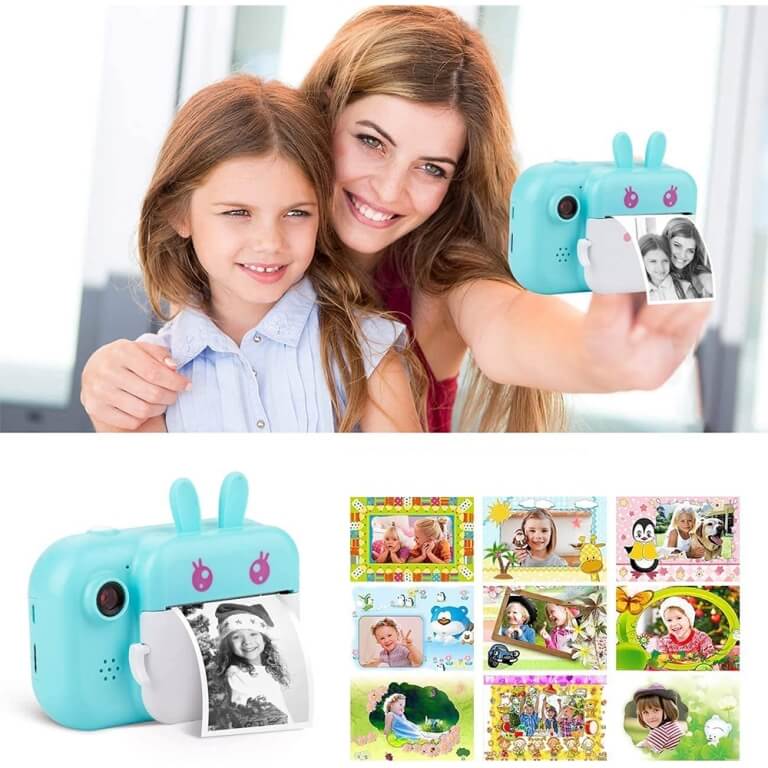 Vaikiškas fotoaparatas su spausdintuvu
