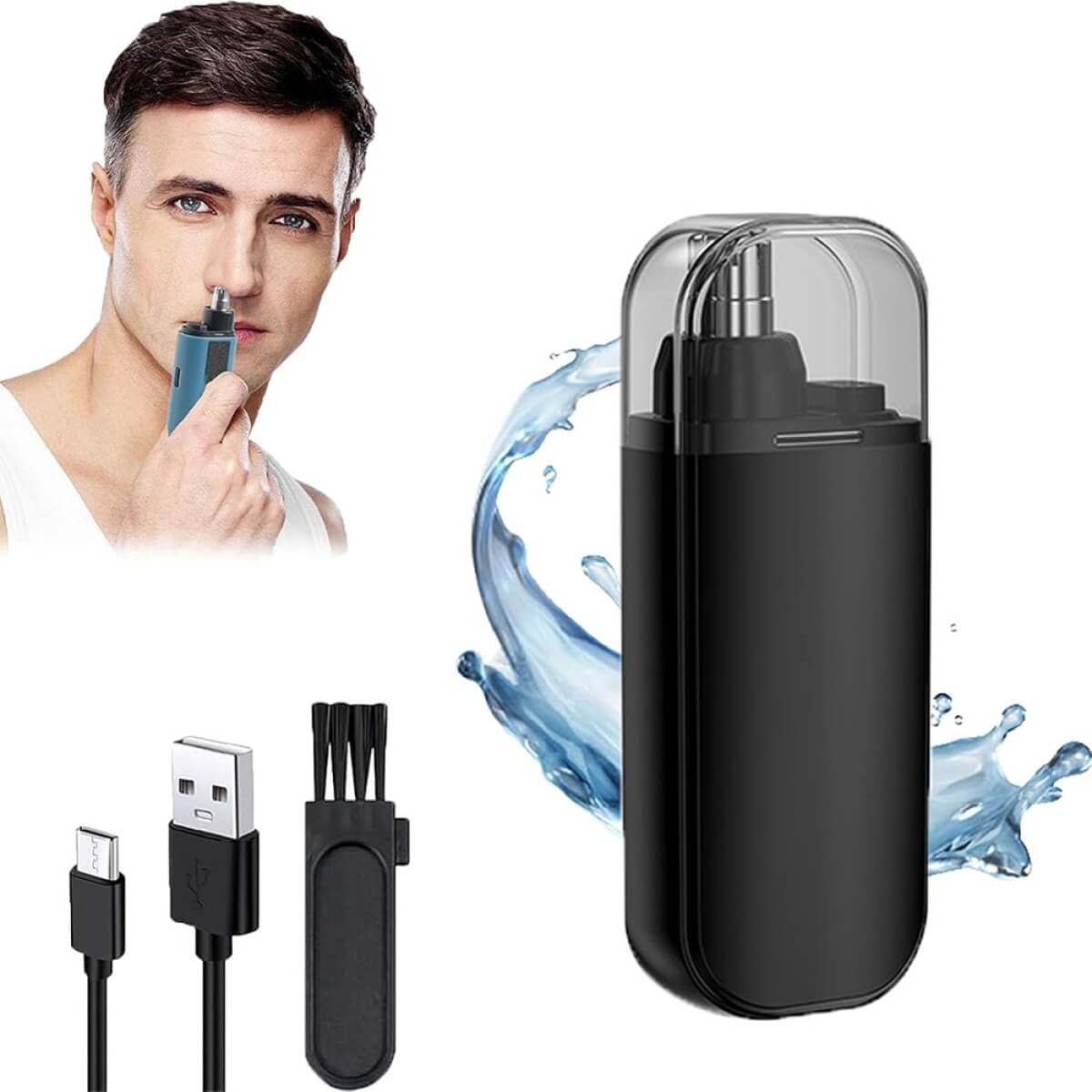 Nosies plaukelių kirpiklis, usb