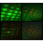 Lazerinis projektorius, žalias ir raudonas