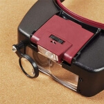 Didinamieji akiniai su led pašvietimu, 1,5-10x