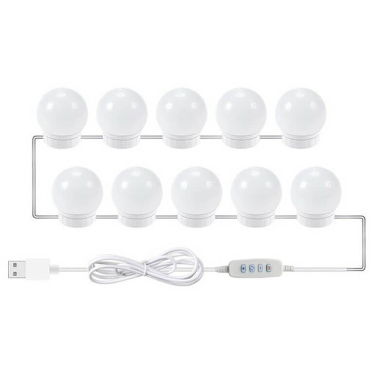 Veidrodžio lemputės, 10led