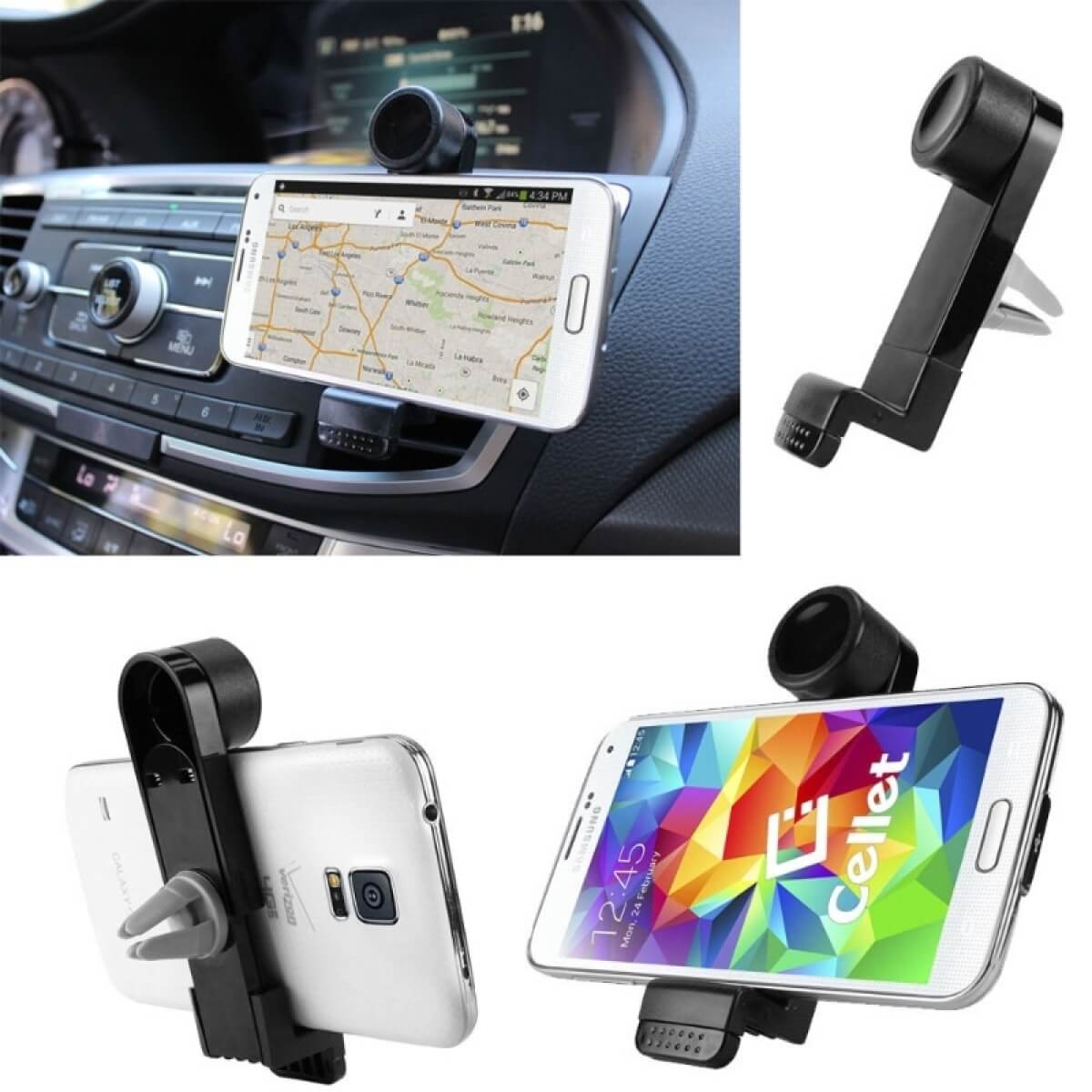 Telefono laikiklis automobilio grotelėms, 5-9cm