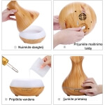 Oro drėkintuvas eterinių aliejų difuzorius , Geltonas