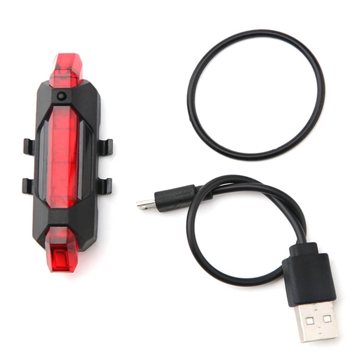 Įkraunamas dviračio žibintas, Raudonas