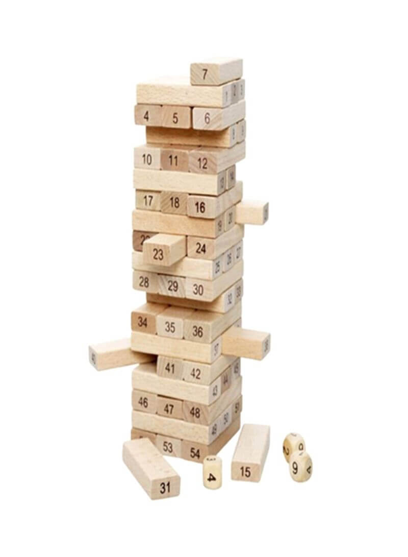 Žaidimas griūvantis bokštas Wiss Toy, 54 vnt. Žaidimas griūvantis bokštas Wiss Toy, 54 vnt.