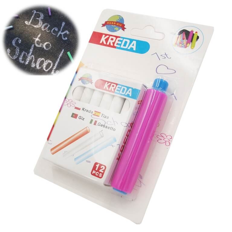 Baltos kreidelės su laikikliu