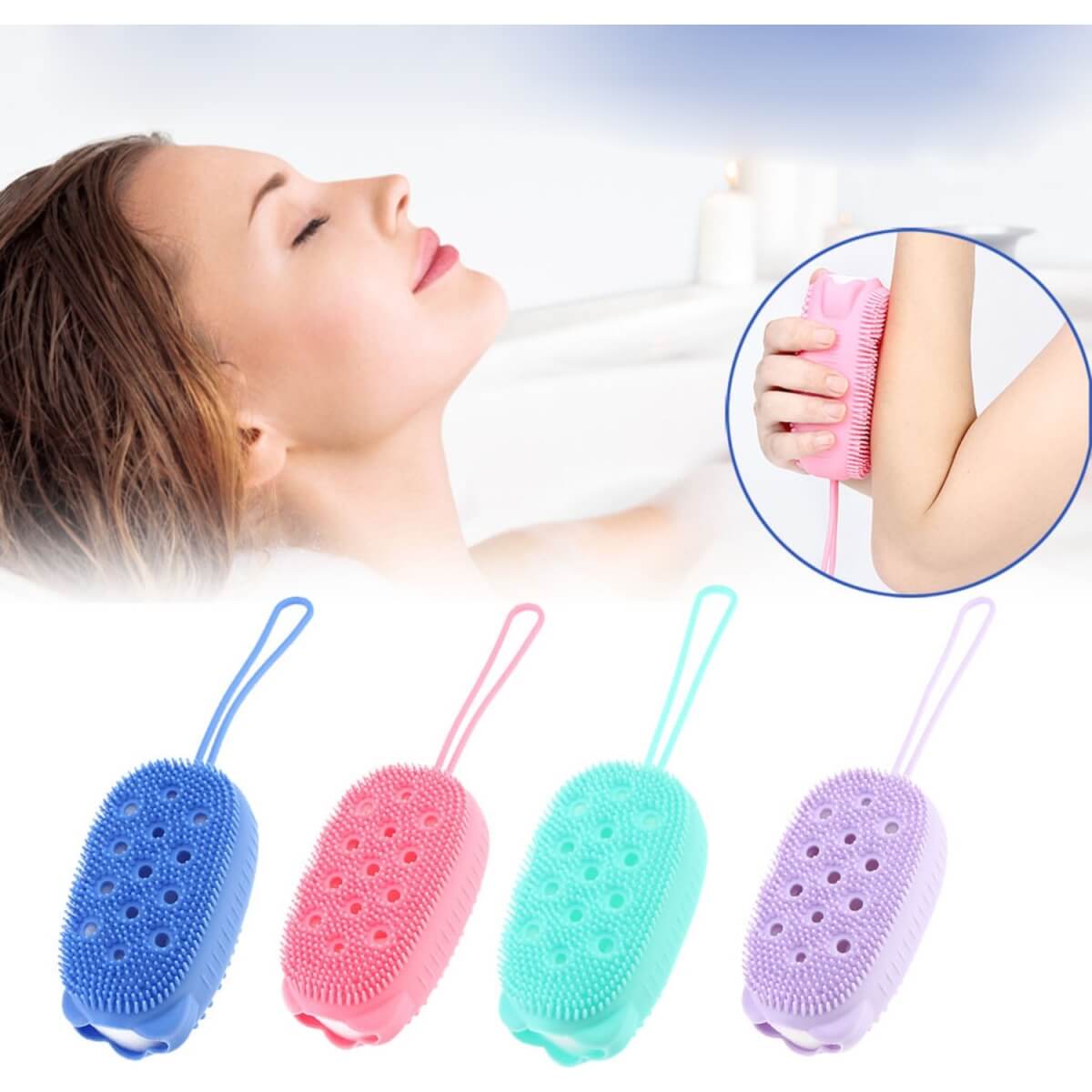 Silikoninė kūno kempinė, 1 vnt. BPA