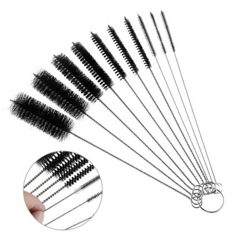 Valymo šepetėlių rinkinys, 10 vnt.