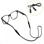 Silikoninė akinių virvutė, Juoda 56cm
