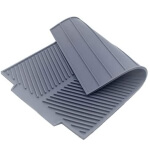 Silikoninis indų džiovinimo kilimėlis, Pilka 43x33cm