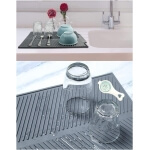 Silikoninis indų džiovinimo kilimėlis, Pilka 43x33cm