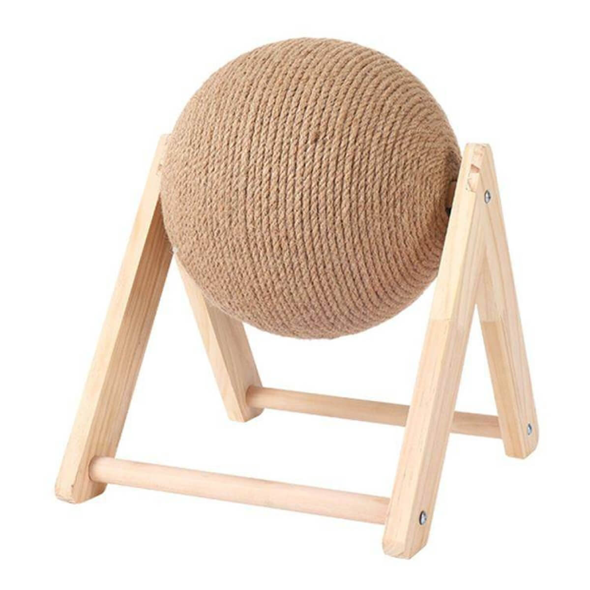 Žaislas katinui judantis sizalio kamuoliukas, 12cm