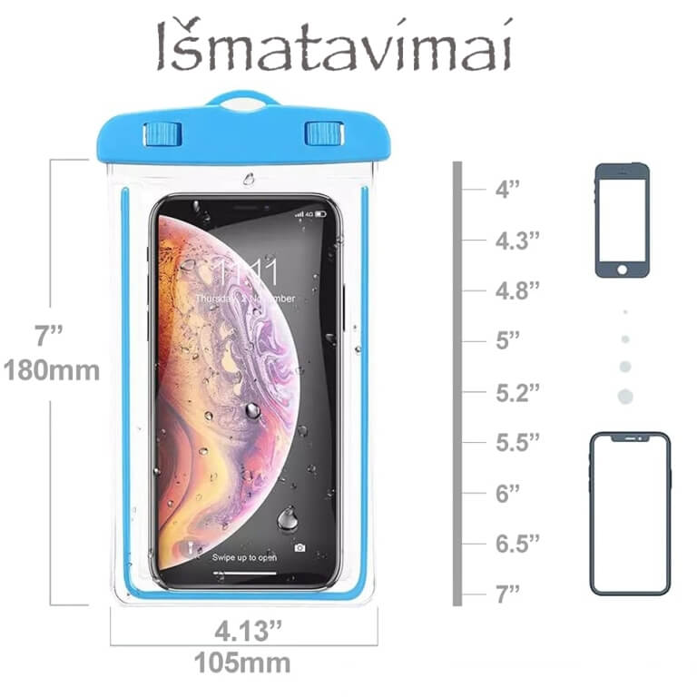 Vandeniui atsparus dėklas, juoda