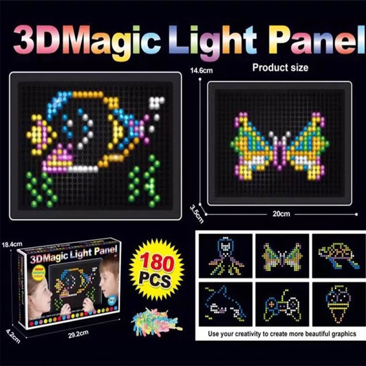 Magiška šviečianti lenta 3D