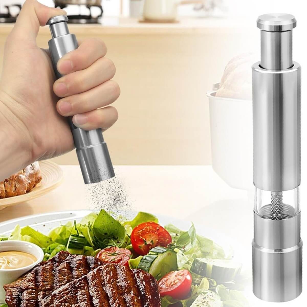 Rankinis pipirų malūnėlis, 15cm