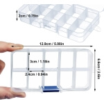 Plastikinė dėžutė, 10 skyrelių