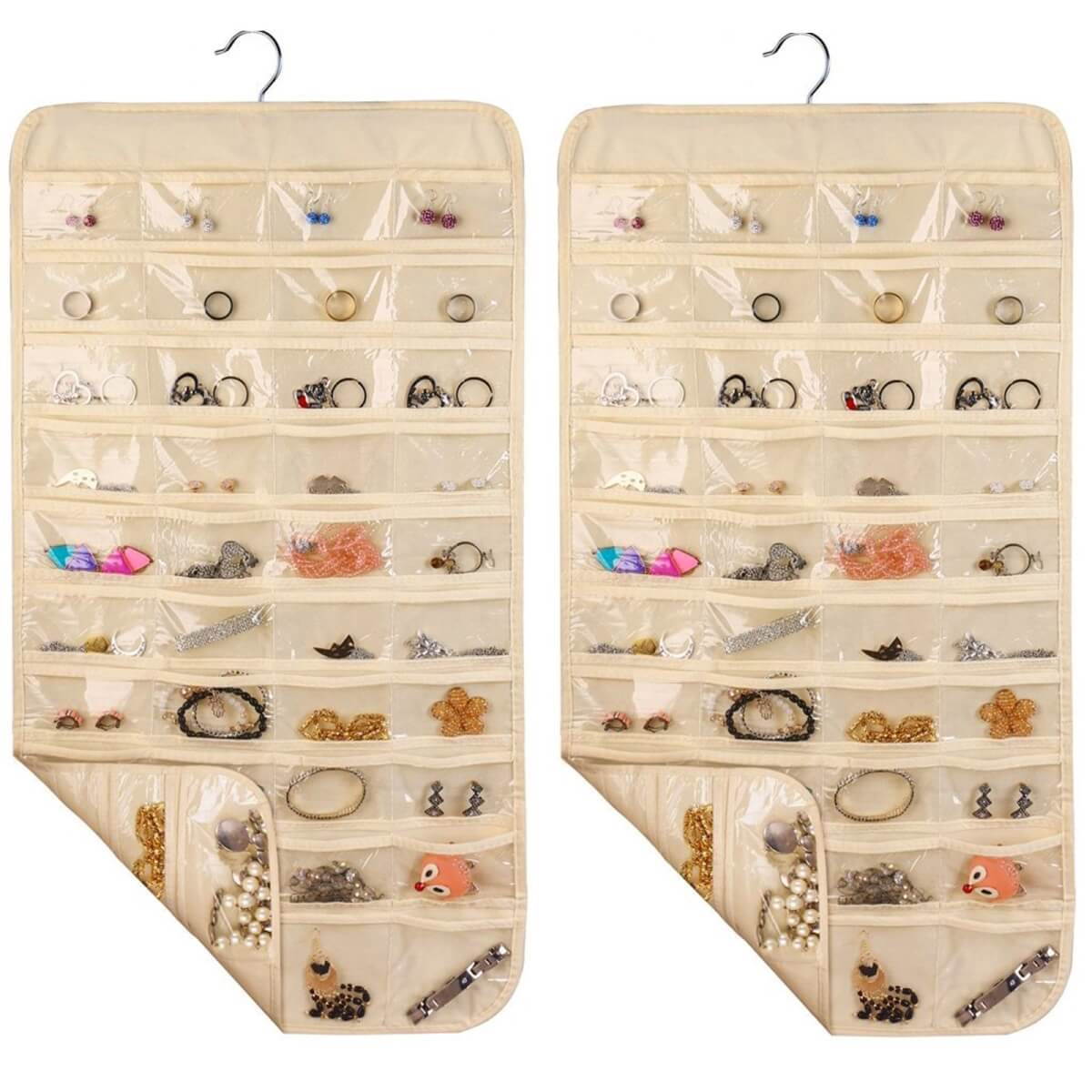 Dvipusis pakabinamas laikymo krepšys, 80 skyrėlių