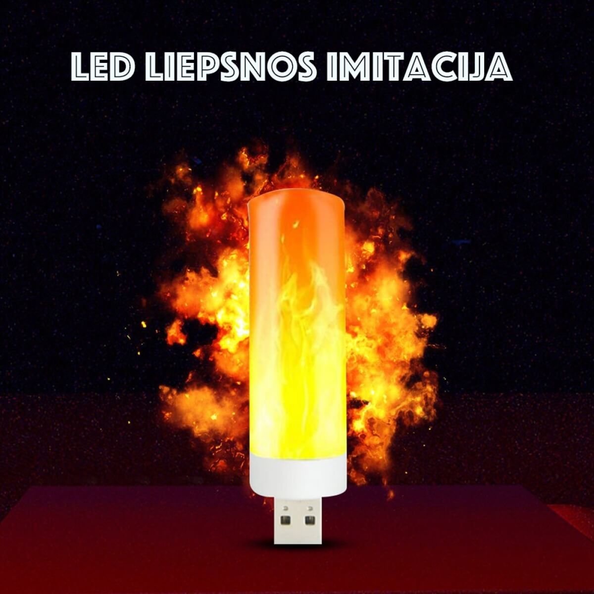 Usb liepsnos imitacijos Led 0.5w