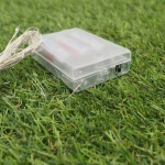 Girlianda su baterijom 50 led, Šiltai Balta