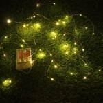 Girlianda su baterijom 50 led, Šiltai Balta