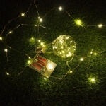 Girlianda su baterijom 50 led, Šiltai Balta