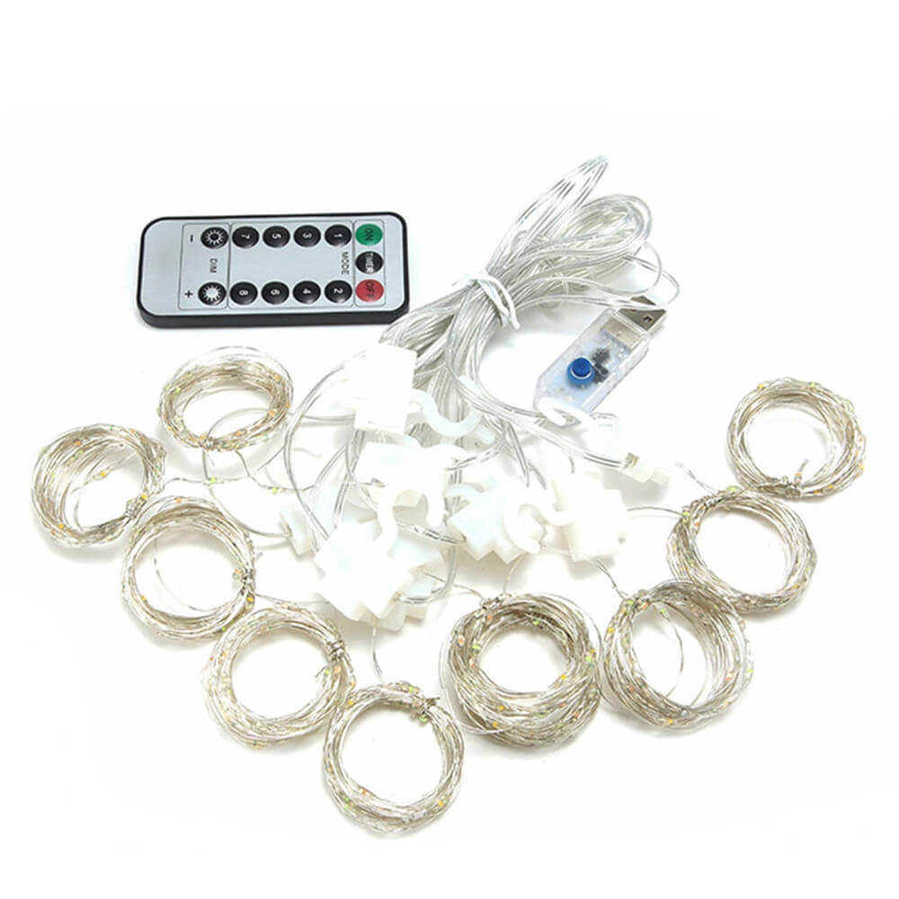 Led usb užuolaida girlianda, 3x3m mėlyna Led usb užuolaida girlianda, 3x3m mėlyna