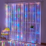 Led usb užuolaida girlianda, 3x3m spalvota