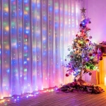 Led usb užuolaida girlianda, 3x3m spalvota
