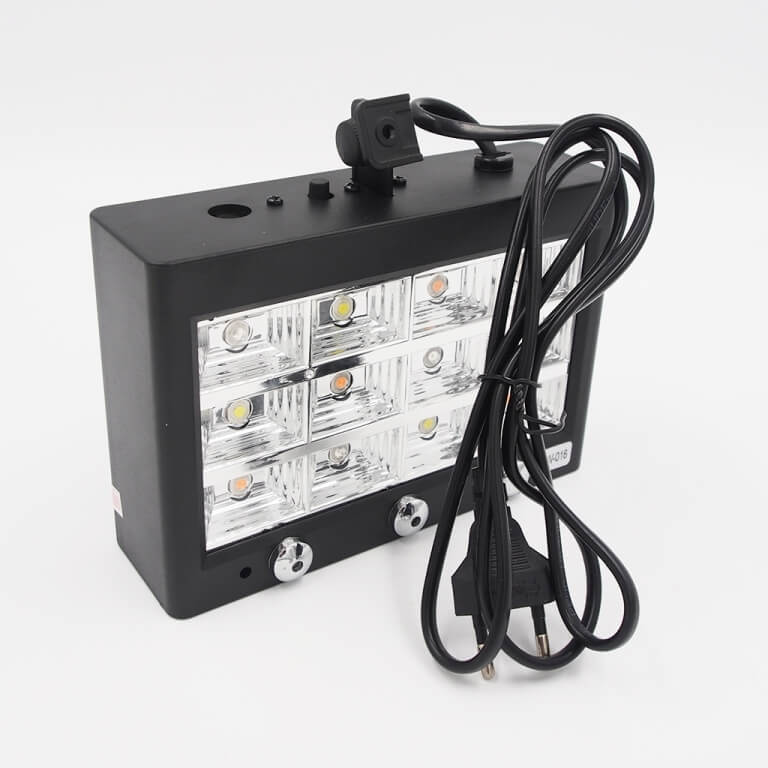 Led stroboskopas su lazeriais, 15w