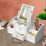 Medinė kosmetinė su veidrodžiu, MDF