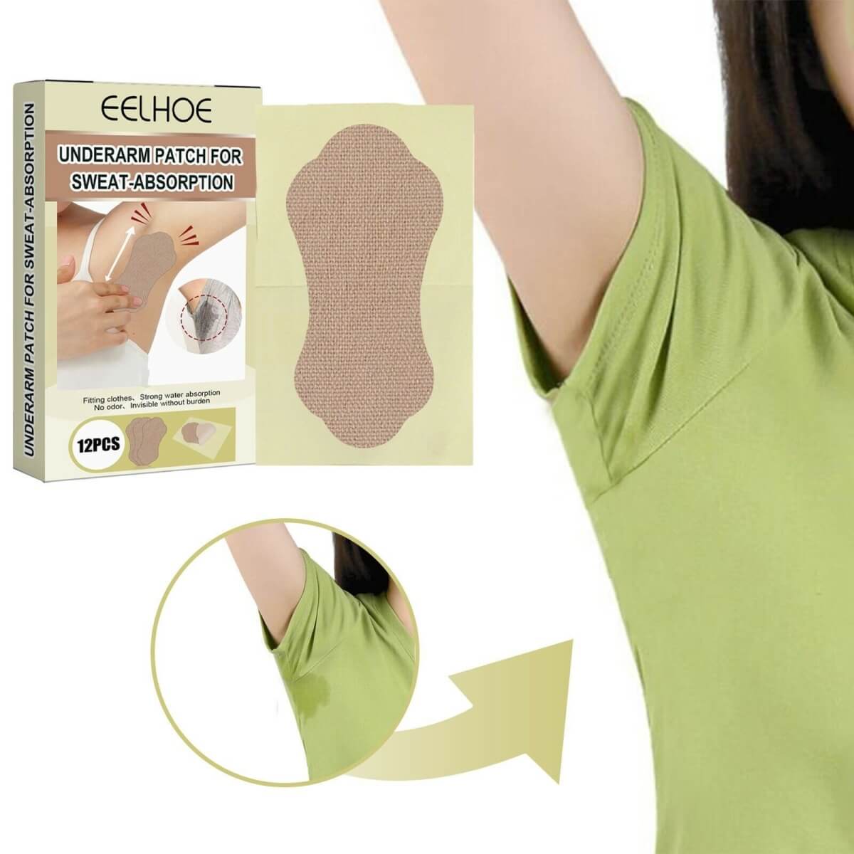 Lipdukai nuo prakaitavimo, 12 vnt.