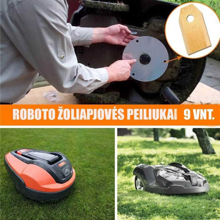 Peiliukų komplektas vejos robotams, 9 vnt.