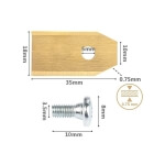 Peiliukų komplektas vejos robotams, 9 vnt.