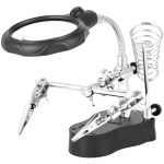 Lituoklio stovas su lupa, 5 led