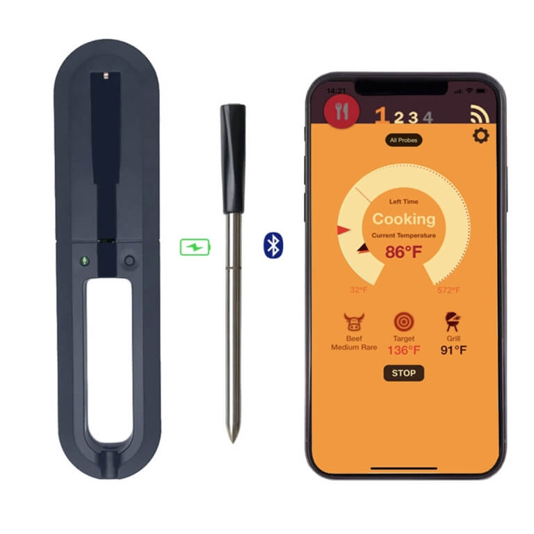 Belaidis termometras BBQ , IP64