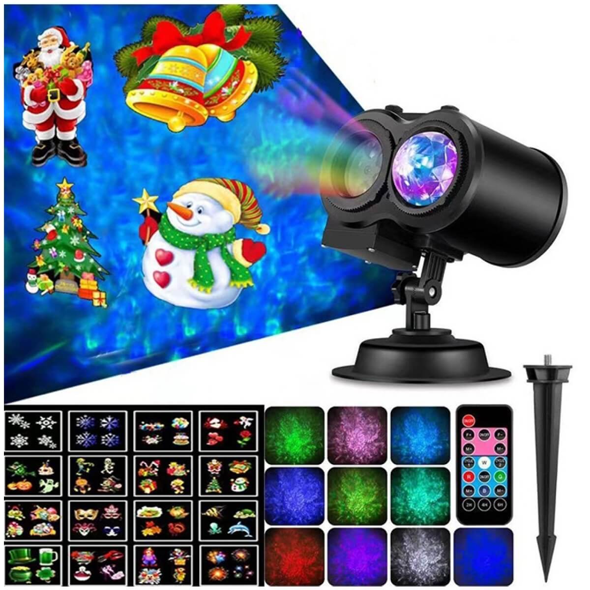 Šventinis projektorius, 16in1 12w